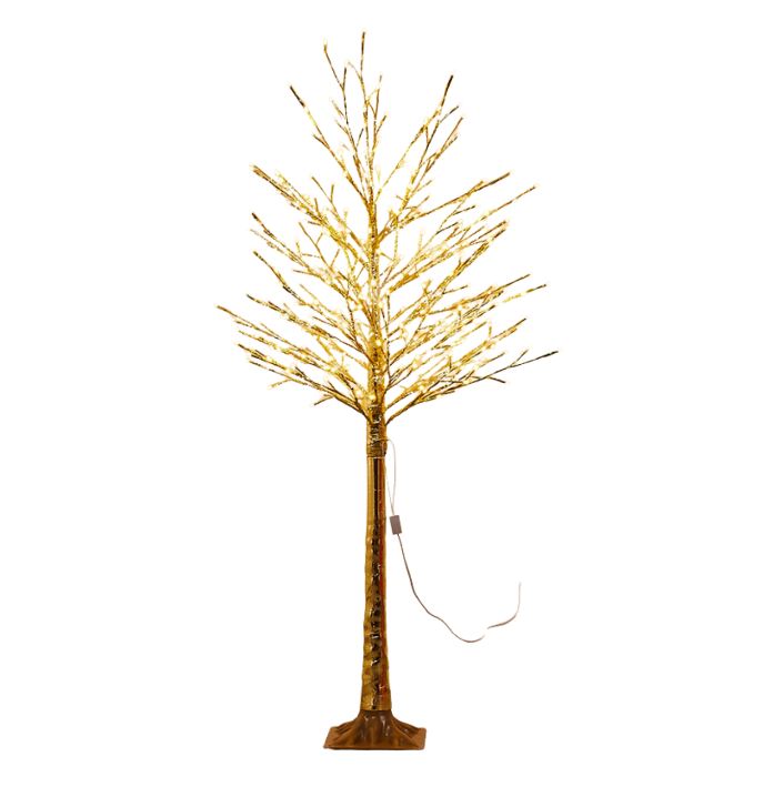 ВИНТЕРЛАЙТ, светодиодное дерево, 210 см, тёплый свет, золотой