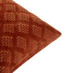 РУБИ, подушка декоративная, 45х45 см, велсофт, терракотовый