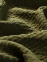 ВАФФЛ, плед/покрывало вафельное, хлопок, 150х240 см, зеленый