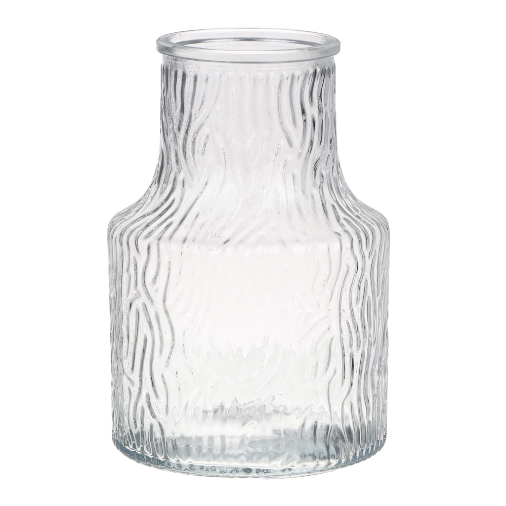 ЛАДЕКОР, ваза стеклянная, 13х19,5 см, прозрачный