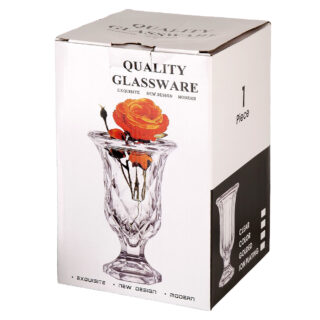 ПРИНЦЕСС, ваза на ножке, 23 см, прозрачный