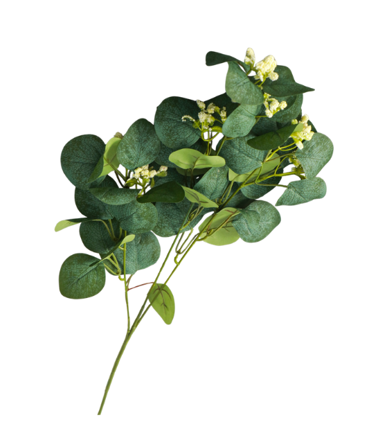 СМИККА, цветы искусственные, эвкалипт популус цветущий. 65 см, белые цветы