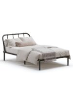 МИРА, односпальная кровать, 120х200 см, черный