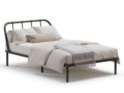 МИРА, односпальная кровать, 120х200 см, черный