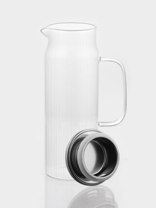 ГРАНИ, кувшин стеклянный с металлической крышкой-сито, 1,2 л