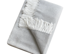 МИЛАН, плед, 150x200 см, вензель, серый