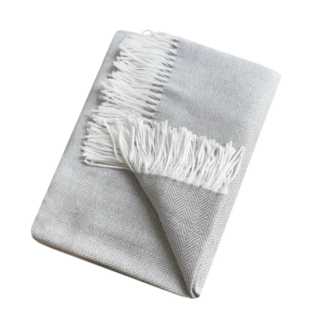 МИЛАН, плед, 150x200 см, вензель, серый