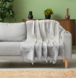 МИЛАН, плед, 150x200 см, вензель, серый