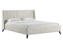 МЕЛИССА, мягкая кровать с подъемным механизмом, 160х200 см, светло-бежевый велюр