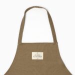 ЭКО, фартук из смеси хлопка и льна, 60х70 см, оливковый