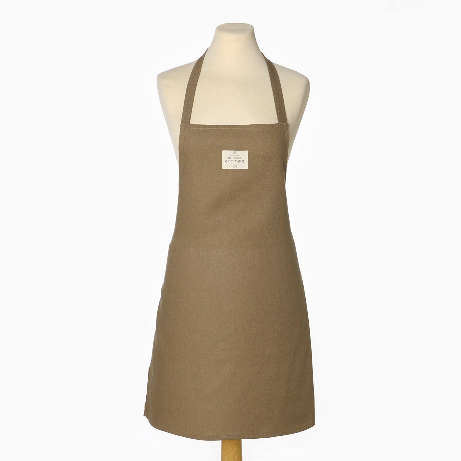 ЭКО, фартук из смеси хлопка и льна, 60х70 см, оливковый