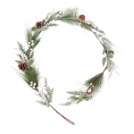 ВИНТЕР, хвойная гирлянда, 180 см, заснеженная с шишками