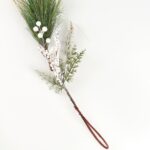 ВИНТЕР, хвойная гирлянда, 180 см, заснеженная с шишками