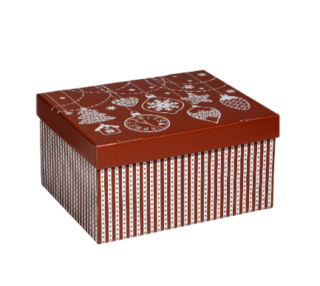 ВИНТЕР, коробка подарочная, складная, 31х26 см, бордовый