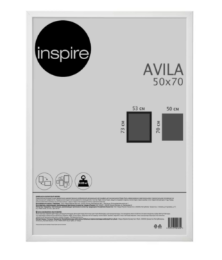 АВИЛА, рамка, 50х70 см, МДФ, белый