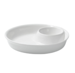 HANNA KNOVEL, блюдо с секцией для соуса, 1 л / 160 мл, фарфор, белый