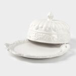 ВИНТАЖ, блюдо с крышкой, керамика, 25 см, белый