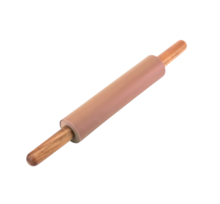 ЛАКОМО Cook Charmy, скалка силиконовая, 45 см c деревянными ручками, пыльно-розовый