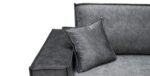 ФАБИО, диван-кровать, прямой, велюр, серый, 250х85х101 см