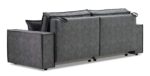 ФАБИО, диван-кровать, прямой, велюр, серый, 250х85х101 см