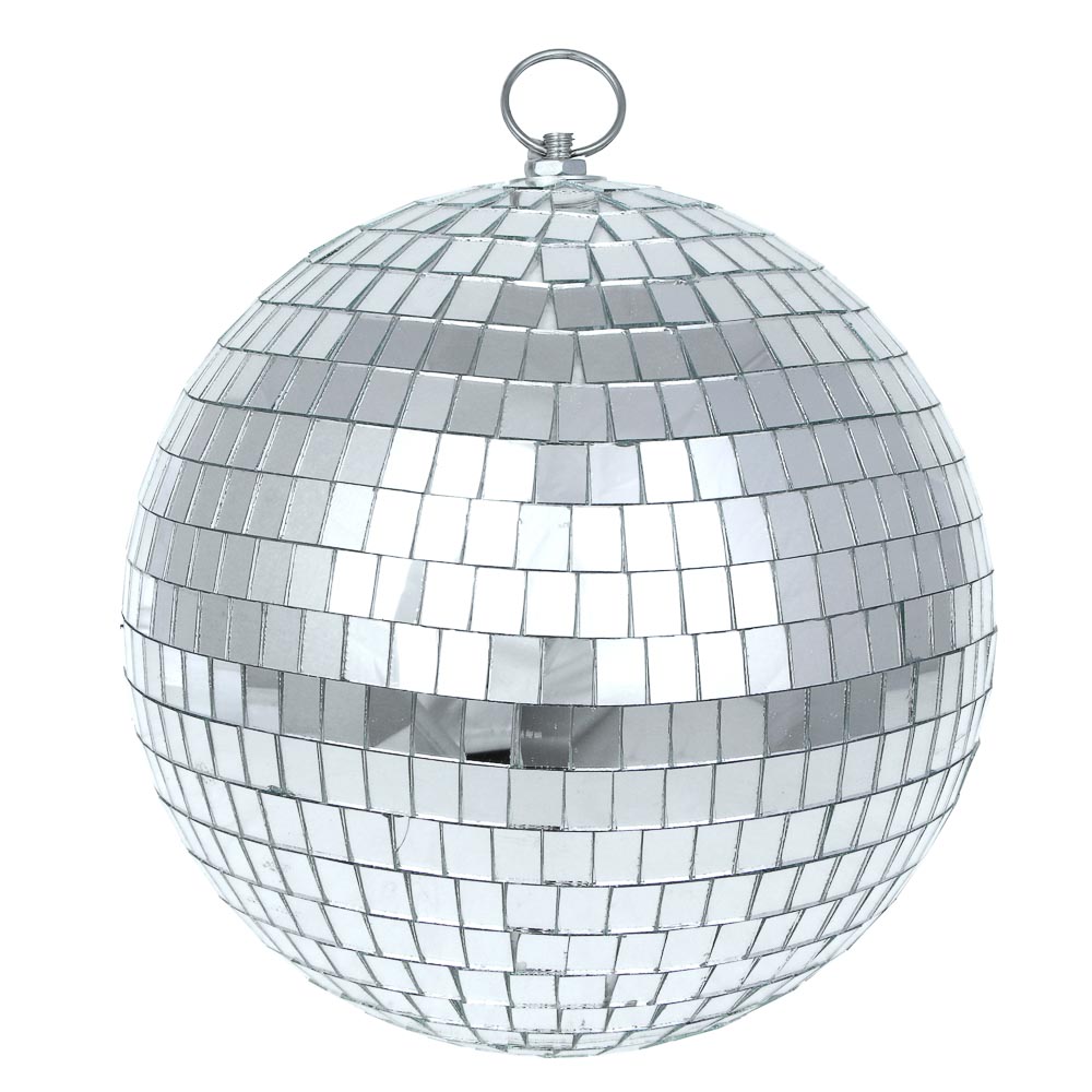 ВИНТЕР, подвеска, диско-шар, 20 см, серебряный