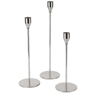 КЛАССИКА, набор подсвечников, 3 шт, серебро