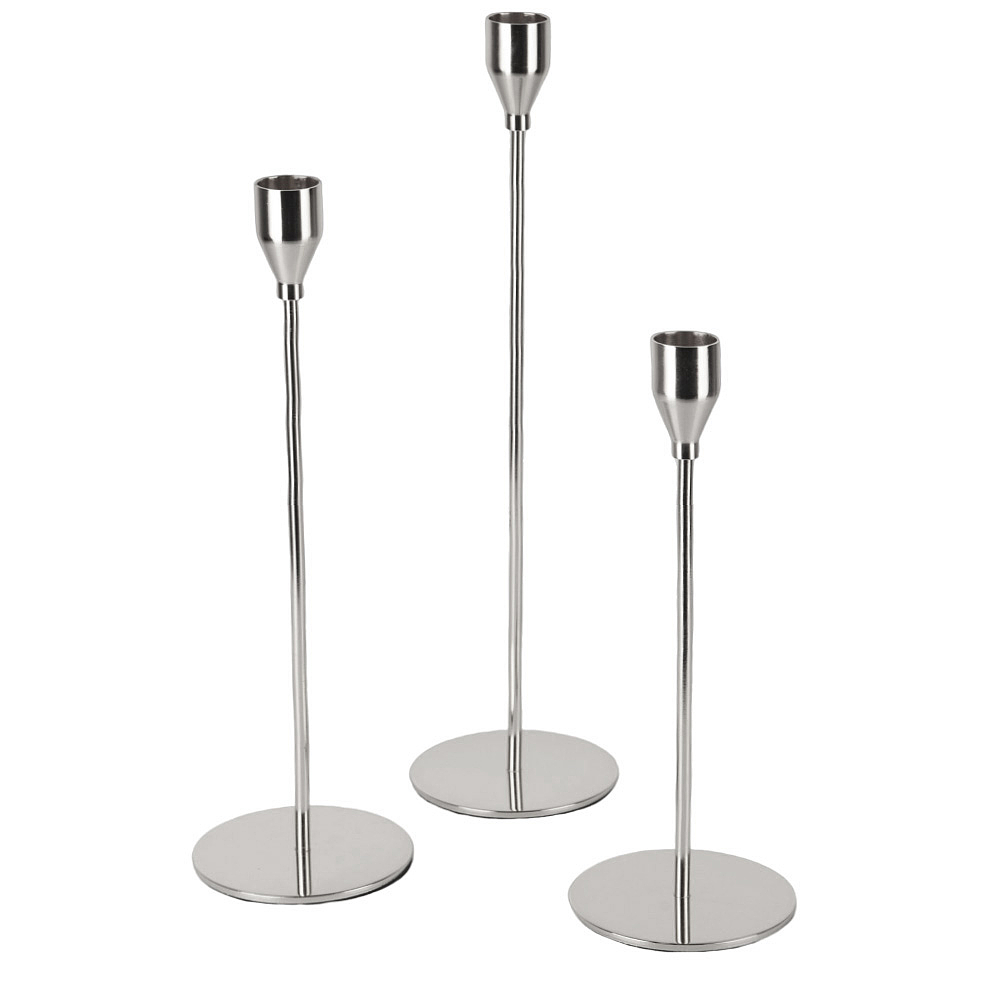 КЛАССИКА, набор подсвечников, 3 шт, серебро КЛАССИКА, набор подсвечников, 3 шт, серебро