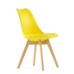 СЭФФИ, стул с мягким сиденьем из экокожи, желтый