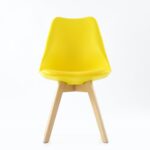 СЭФФИ, стул с мягким сиденьем из экокожи, желтый