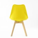 СЭФФИ, стул с мягким сиденьем из экокожи, желтый