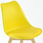 СЭФФИ, стул с мягким сиденьем из экокожи, желтый