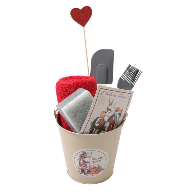 ВИНТЕР, набор новогодний подарочный, 6 предметов, полотенце и аксессуары