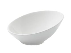 ХАННА, салатник ассиметричный, 600 мл, 22х21х10 см, фарфор, белый