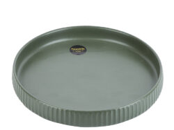 СКАНДИ, тарелка, фарфор, 21х3 см, зеленый