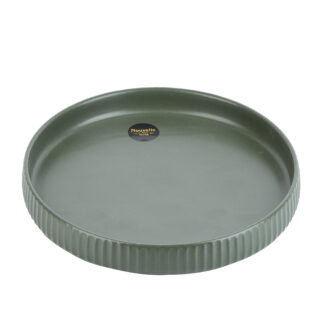 СКАНДИ, тарелка, фарфор, 21х3 см, зеленый