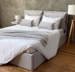 СМУФ, двуспальная кровать с подъемным механизмом, 160х200 см, светло-серый