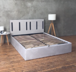 СМУФ, двуспальная кровать с подъемным механизмом, 160х200 см, светло-серый