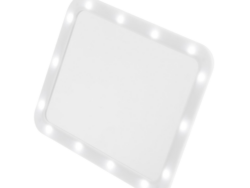 ЛУАЗОН, зеркало с подсветкой, настольное, 23х18 см, квадратное, белый