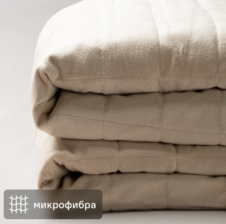 ВЕЛЬВЕТ ЭТНА, покрывало, 220x240 см, велюр, кремовый