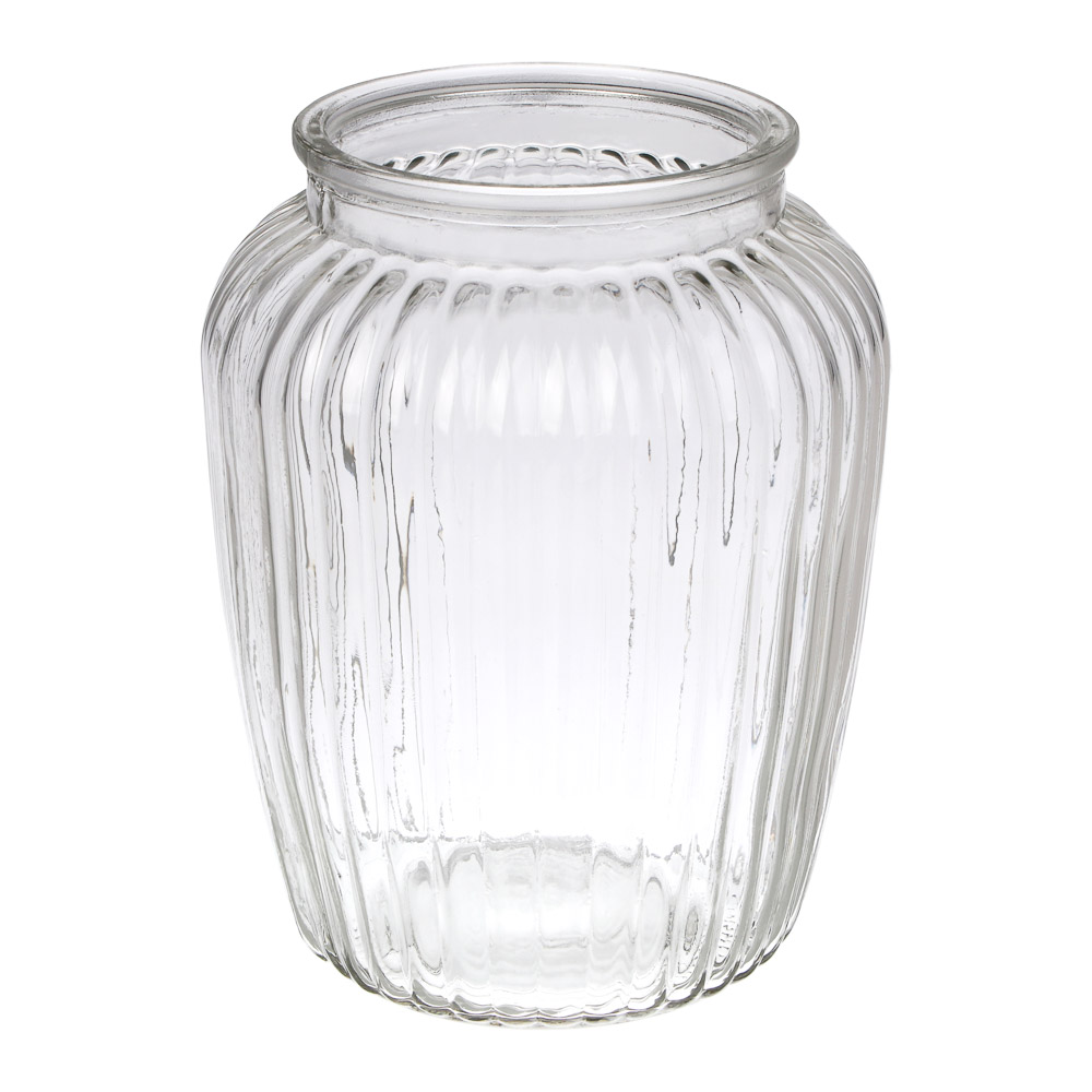 ЛАДЕКОР, ваза стеклянная, 14х18,5 см, прозрачный