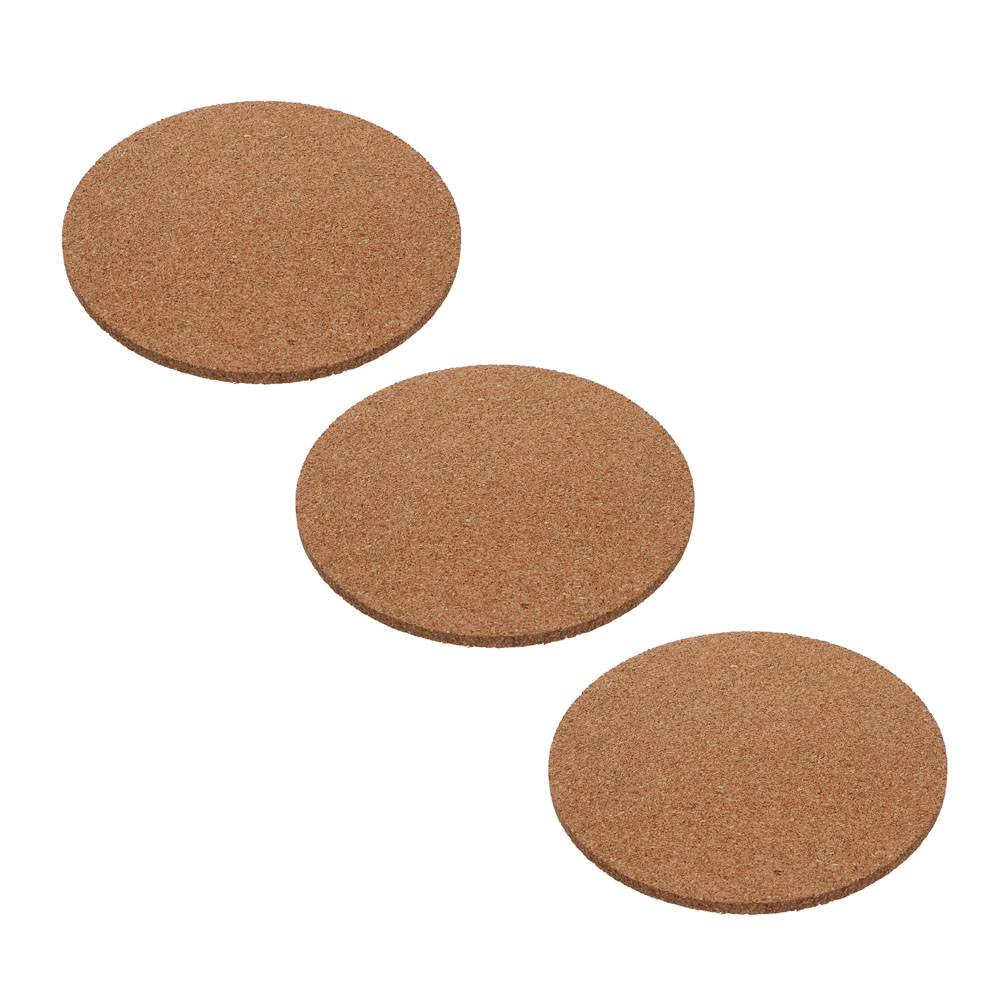 КОРК, набор подставок под горячее, 3 шт, 19 см, пробка