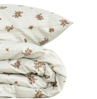 ПРОВАНС, комплект постельного белья, евро, сатин, бежевый с ягодами