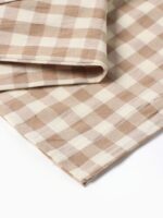 КАНТРИ, комплект постельного белья, 1,5 сп, хлопок, бежевая клетка мелкая