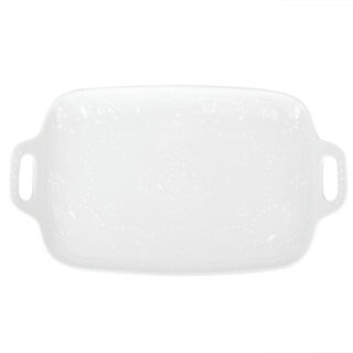 МАРШМЕЛЛОУ, блюдо с ручками, фарфор, 30,5х18х2,5 см, белый