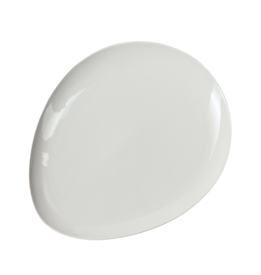 БЛАНШ, блюдо овальное, 28 см, фарфор, белый