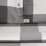 ЖАТЫЙ ХЛОПОК, комплект постельного белья, 2 спальный, хлопок, серая клетка крупная