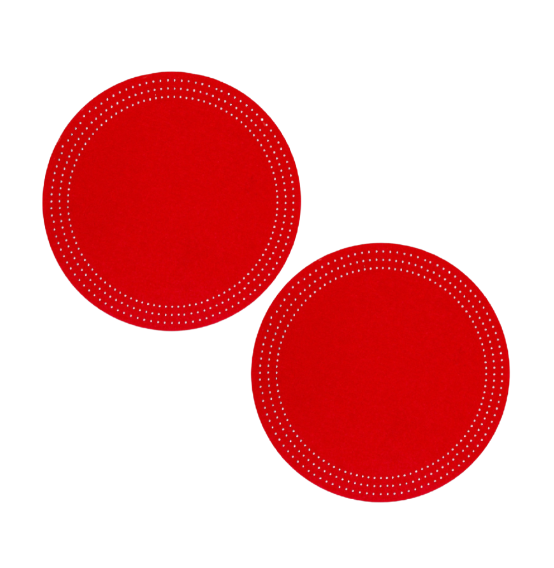 ВИНТЕР, набор сервировочных салфеток, 2 шт, 38 см, красный фетр