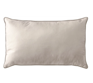 ЛЕВАДИЯ, подушка декоративная с контрастным кантом, 30х50 см, бежевый