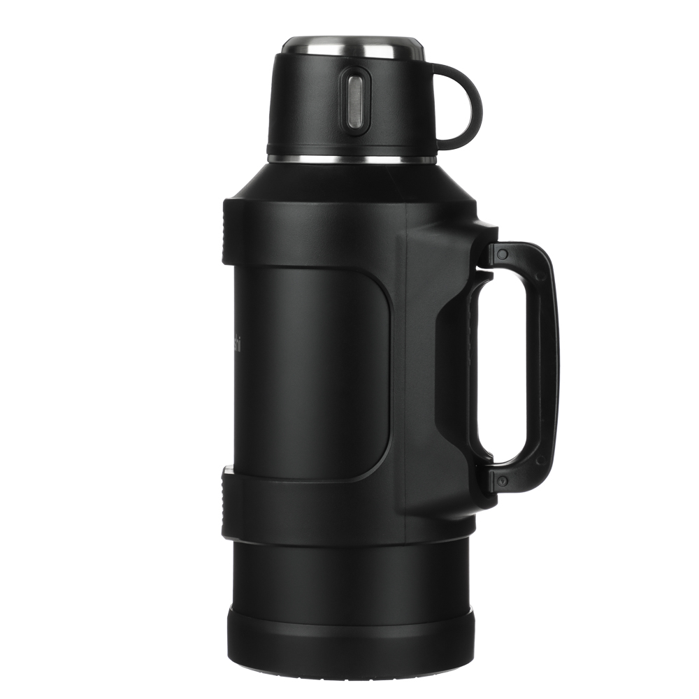 АККА, термос с широкой горловиной, 3 л, нержавеющая сталь, черный