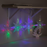 ВИНТЕР РЕТРО, гирлянда со звездами, 2 м, IP20, прозрачная нить, 30 LED, свечение мульти